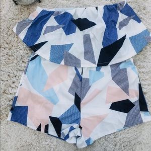 Strapless romper